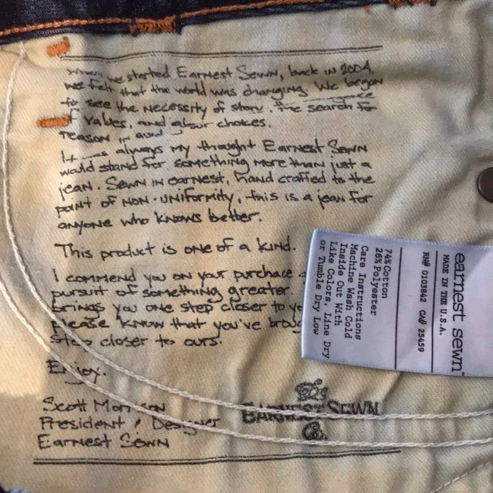 EARNEST SEWN CIGARETTE JEANS - Picture 8 of 8